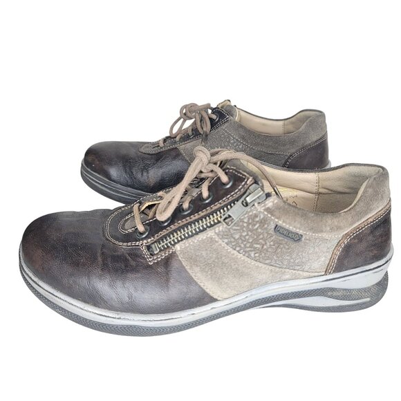 Fidelio Halux Women's Leather Comfort Walking Shoes Brown & Tan Size 5